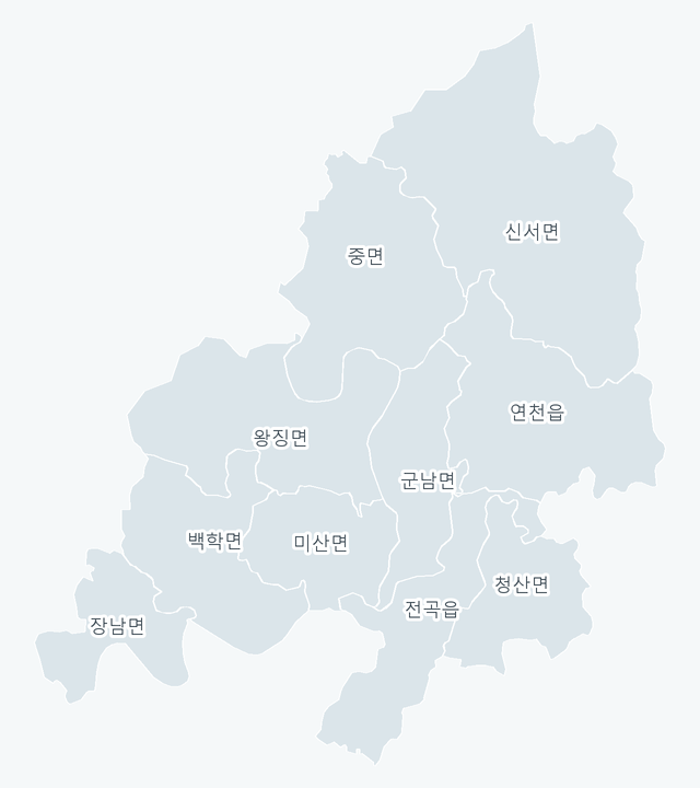연천군 행정동 경계 지도