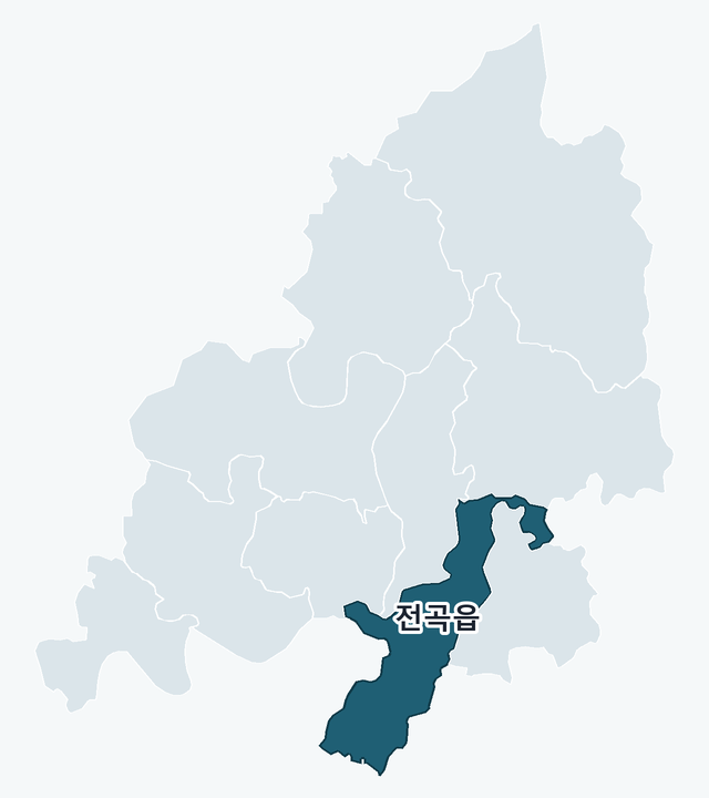 연천군 전곡읍 위치 — 연천군 행정동 경계 지도