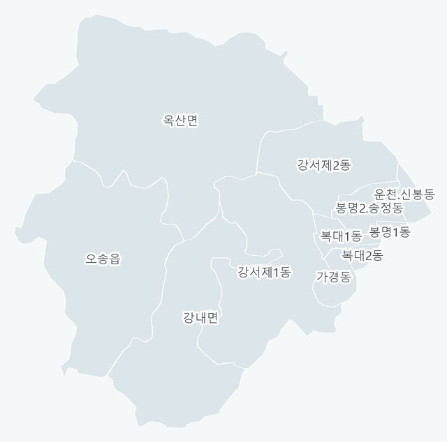 청주시 흥덕구 행정동 경계 지도