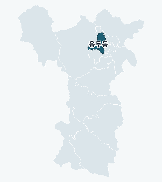 제천시 용두동 위치 — 제천시 행정동 경계 지도