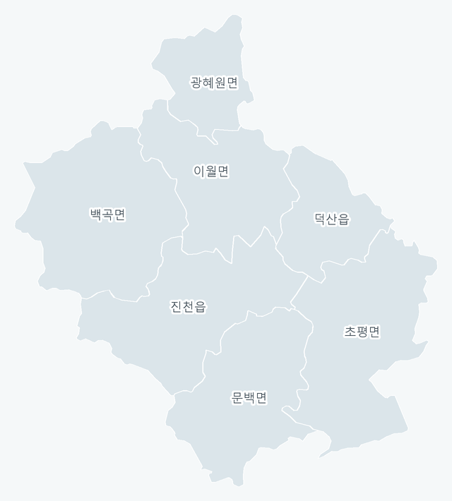 진천군 행정동 경계 지도