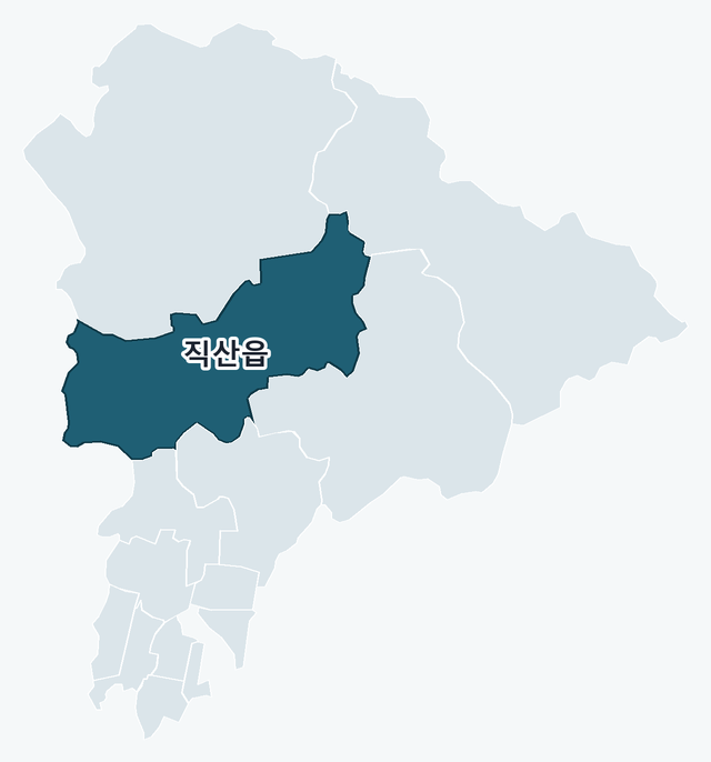 천안시 서북구 직산읍 위치 — 천안시 서북구 행정동 경계 지도