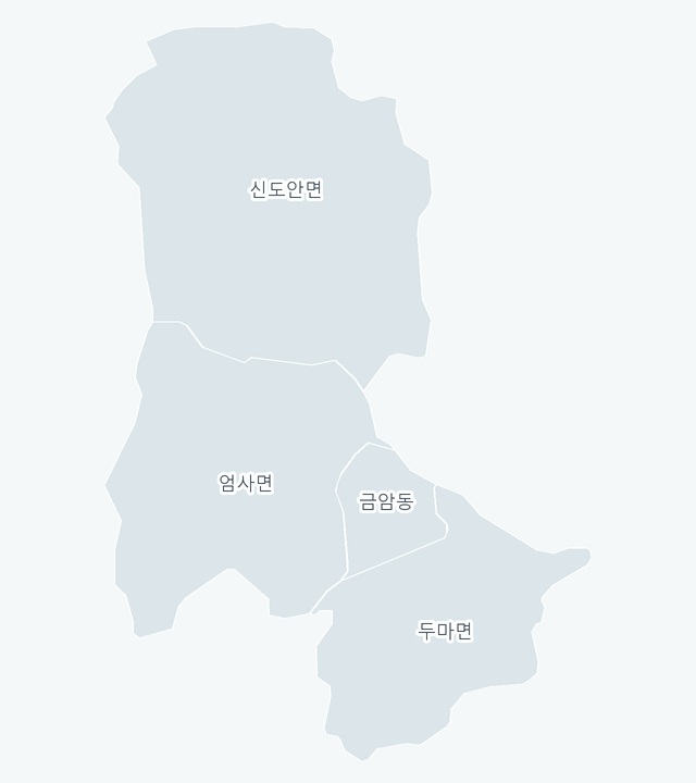 계룡시 행정동 경계 지도