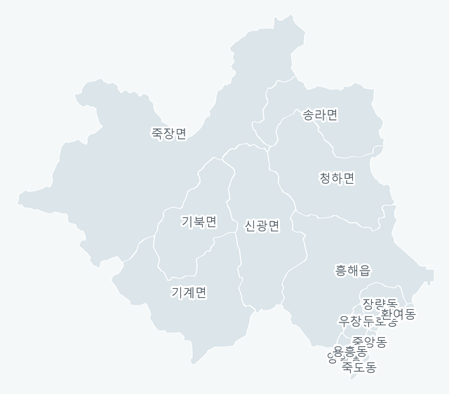 포항시 북구 행정동 경계 지도