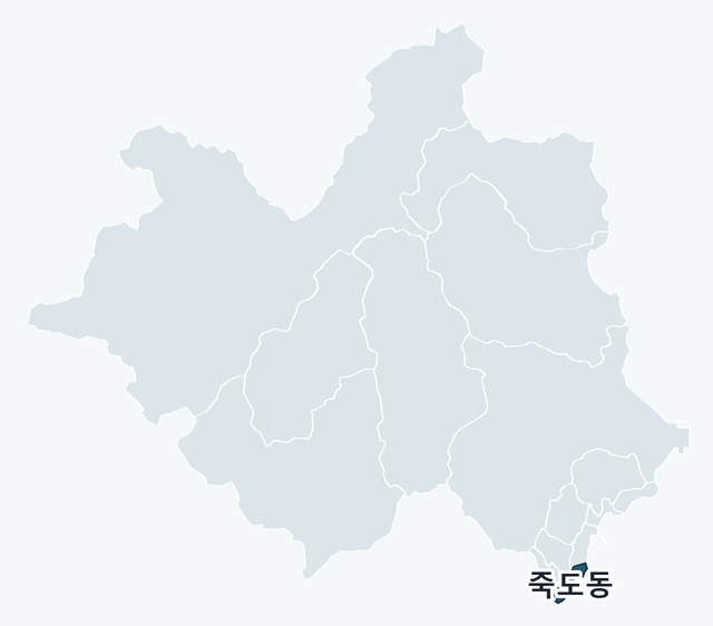 포항시 북구 죽도동 위치 — 포항시 북구 행정동 경계 지도