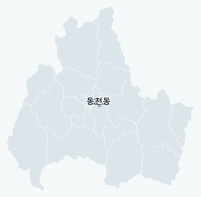 경주시 동천동 위치 — 경주시 행정동 경계 지도