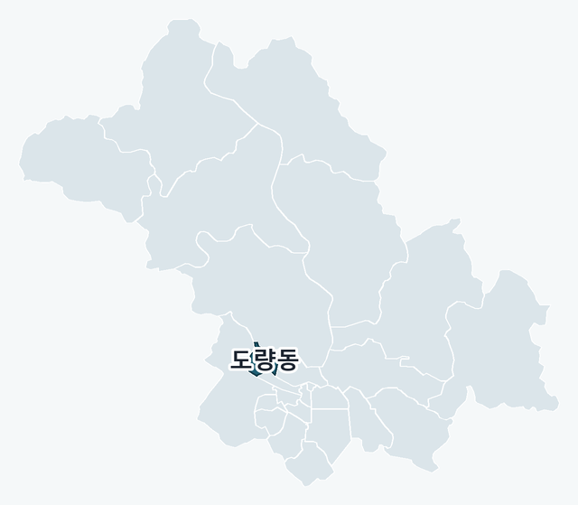 구미시 도량동 위치 — 구미시 행정동 경계 지도