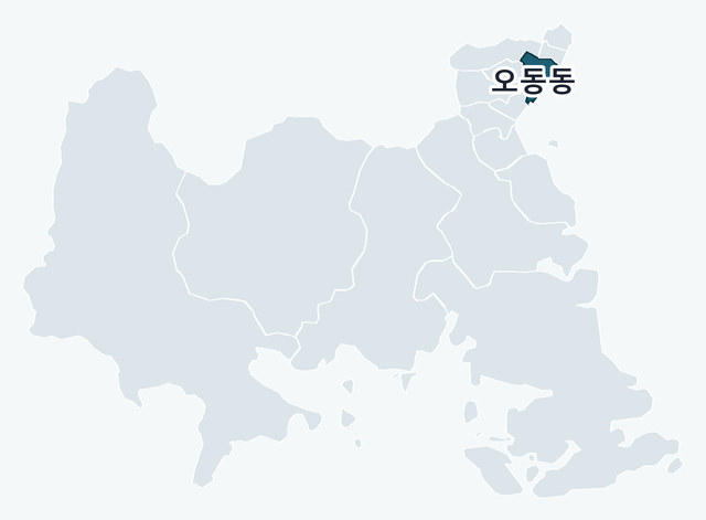 창원시 마산합포구 오동동 위치 — 창원시 마산합포구 행정동 경계 지도