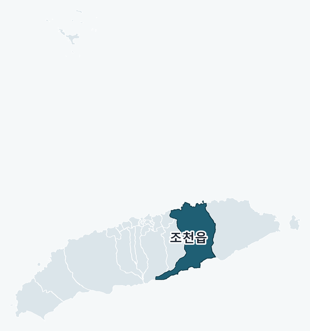 제주시 조천읍 위치 — 제주시 행정동 경계 지도