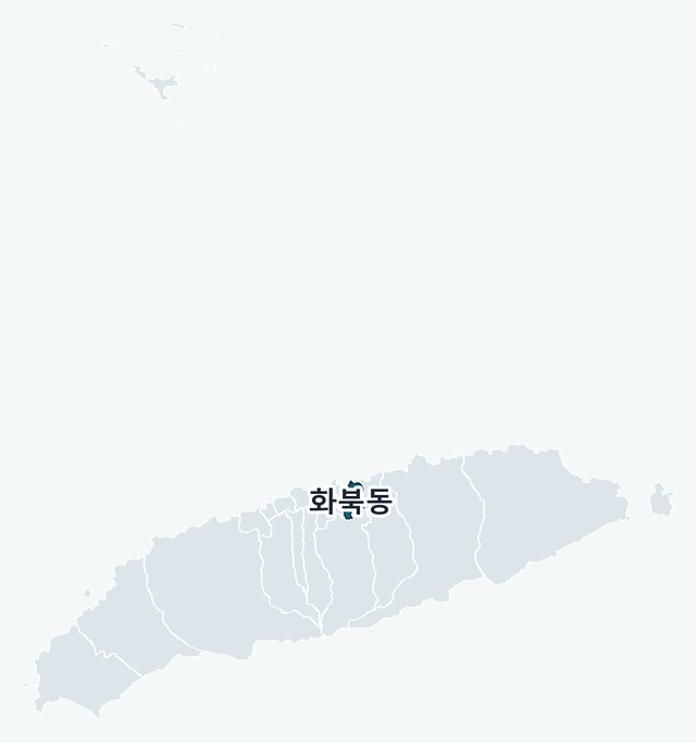 제주시 화북동 위치 — 제주시 행정동 경계 지도