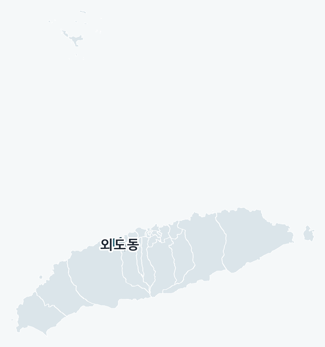 제주시 외도동 위치 — 제주시 행정동 경계 지도