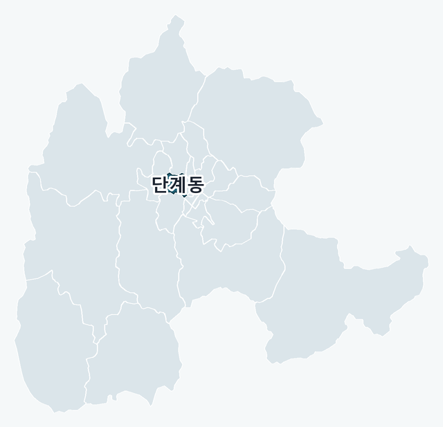 원주시 단계동 위치 — 원주시 행정동 경계 지도