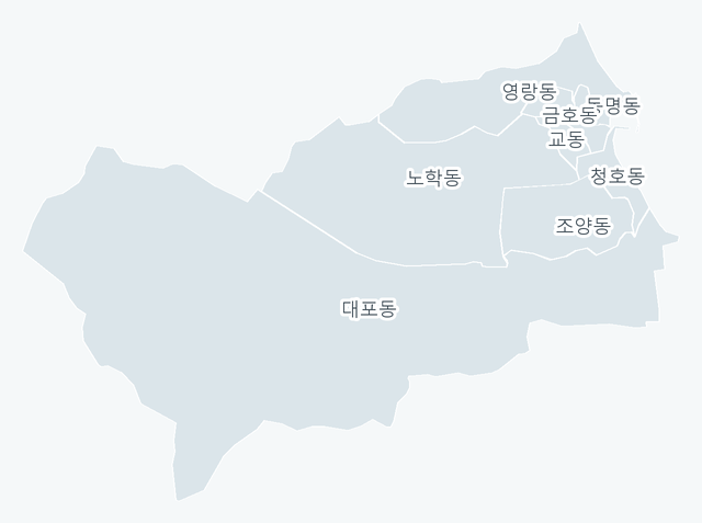 속초시 행정동 경계 지도