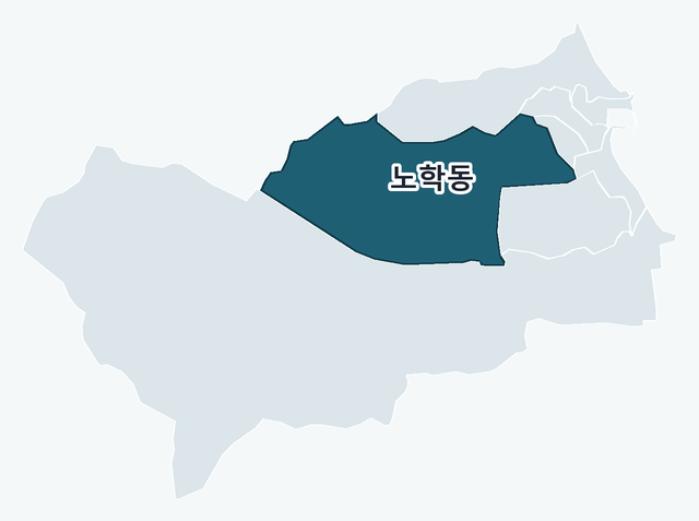 속초시 노학동 위치 — 속초시 행정동 경계 지도