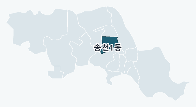 전주시 덕진구 송천1동 위치 — 전주시 덕진구 행정동 경계 지도