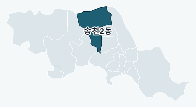 전주시 덕진구 송천2동 위치 — 전주시 덕진구 행정동 경계 지도