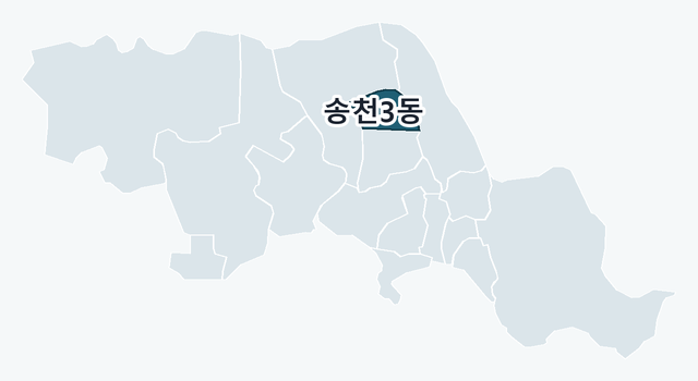 전주시 덕진구 송천3동 위치 — 전주시 덕진구 행정동 경계 지도