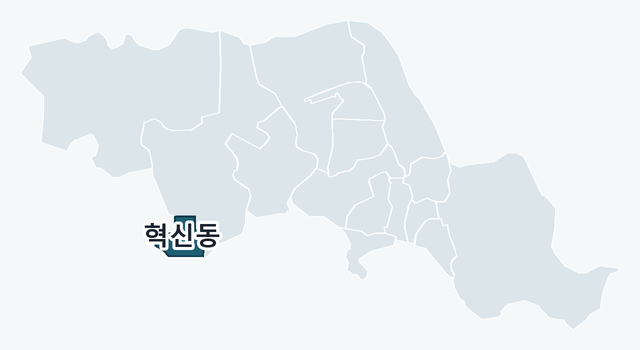 전주시 덕진구 혁신동 위치 — 전주시 덕진구 행정동 경계 지도