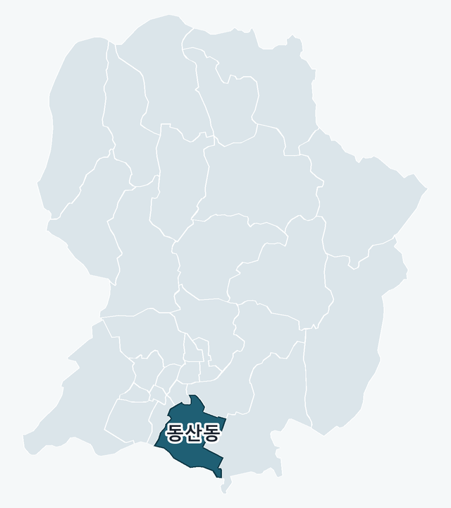 익산시 동산동 위치 — 익산시 행정동 경계 지도