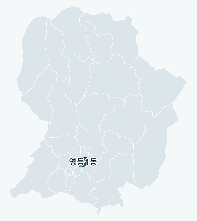 익산시 영등1동 위치 — 익산시 행정동 경계 지도