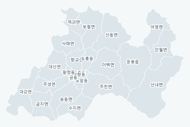 남원시 행정동 경계 지도