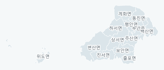 부안군 행정동 경계 지도